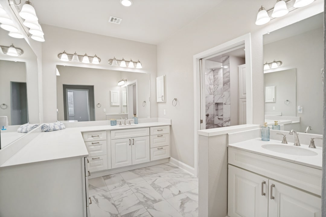 Bright entryways with wide doorways makes it easy for you to walk around our Senior Housing Community apartment.