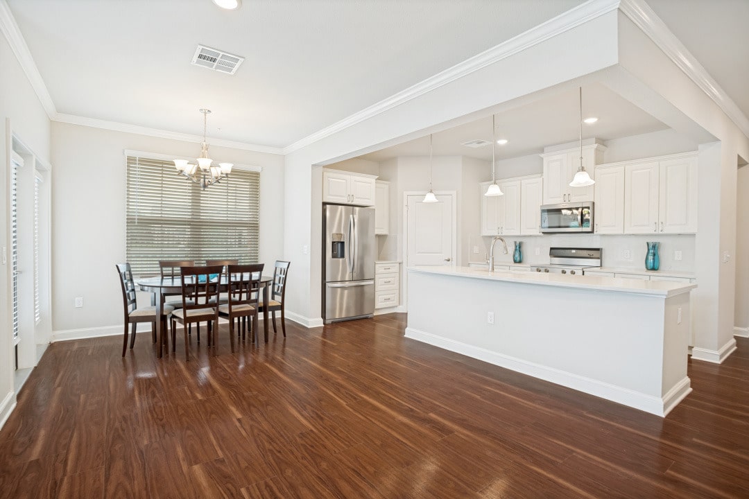 The beautiful, spacious, and bright interiors define premium senior living condos at The Victoria Senior in McKinney, Texas.